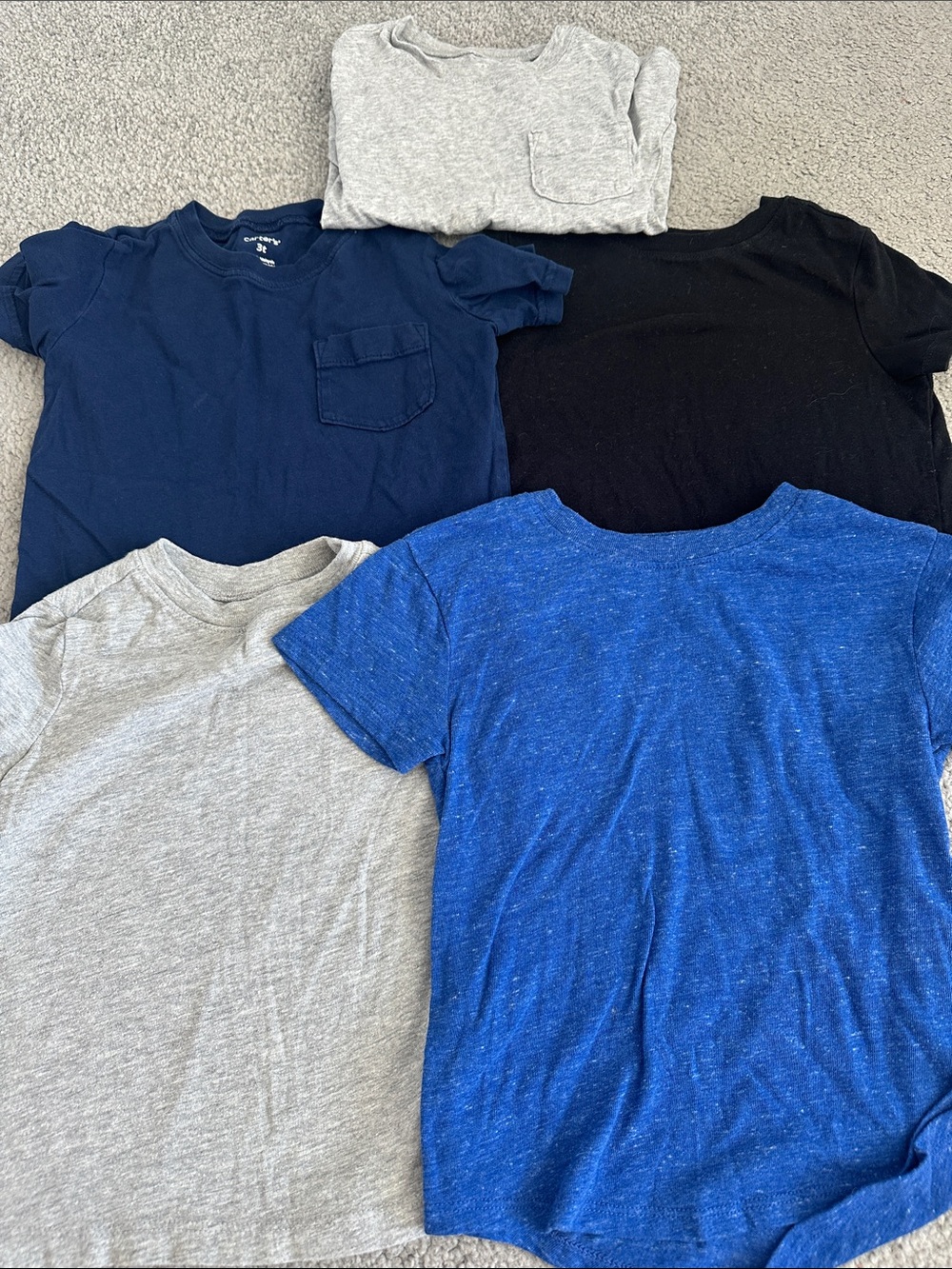 Kids Short Sleeve Tee - Navy, Black, Heather Gray, Royal Blue
